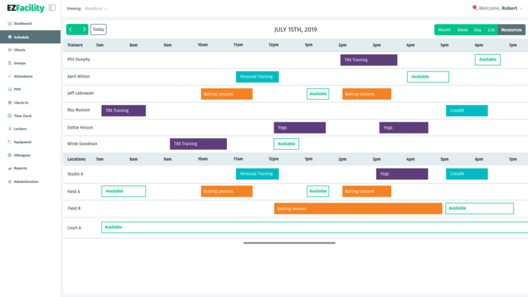 Schedule resources with EZFacility Schedule resources with EZFacility